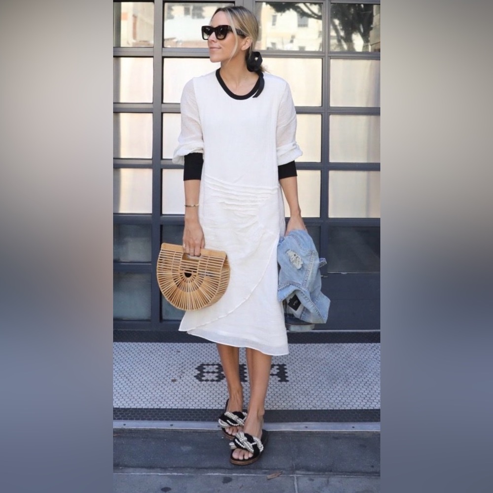 Heidi Merrick Cream Gauze dress